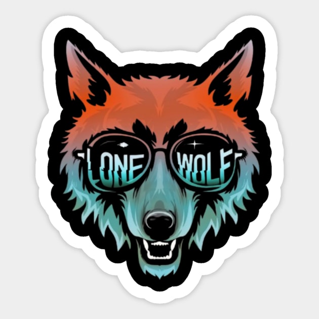 Lone Wolf Head. Lone Wolf Illustration. Sticker by MotiVVaTTi